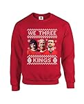 New Spirit Original We three kings football version, footy footballer christmas xmas festive meme novelty joke Unisex Funny Adults Sweatshirt Jumper Red