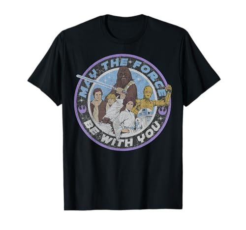 Star Wars Vintage Group Circle T-shirt coton col rond imprimé rétro geek