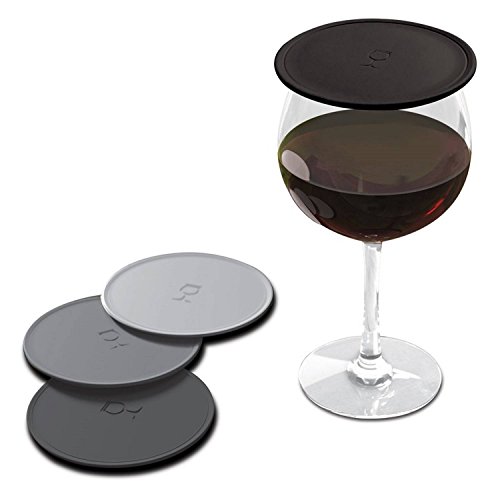 Coverware Drink Tops Tap & Seal Outdoor Drinking Glass Cover - Gently Suctions to Glasses to Keep Particles Out & Reduce Splashing - For Wine Glasses, Coffee & Tea Mugs, Beverage Glasses &...