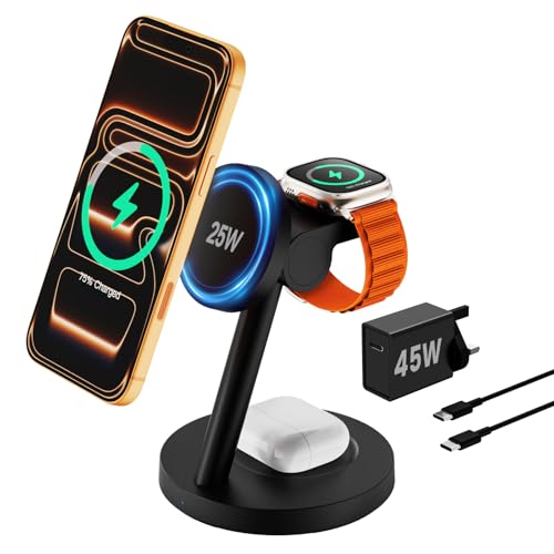 Station de charge QI2.2 JoyGeek pour résoudre le manque de prises pour iPhone 17 et Watch