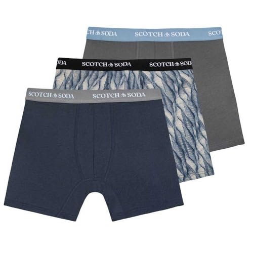 Scotch & Soda Herren Trunks, Blau/Grau 434, XXL