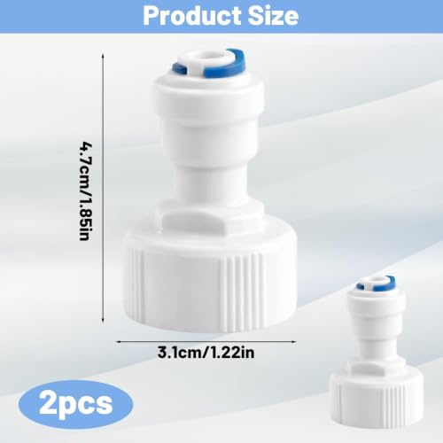 Enyyfit RO Faucet Adapter, Garden Hose to 1/4 Tubing Adapter 2-Pack, 3/4 FNPT to 1/4 Quick Connect Fitting for Reverse Osmosis Water Filter Systems by Enyyfit - Used condition - Image 2