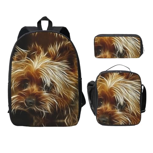 Sac à dos yorkshire pour le collège avec trousse repas EdWal noir