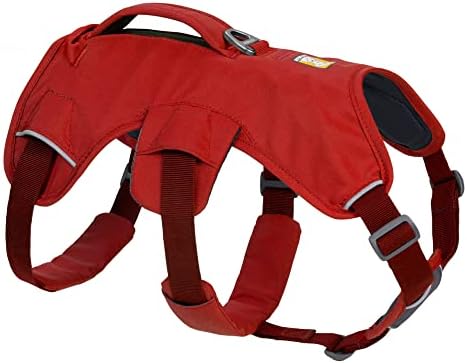 RUFFWEAR Web Master Multi-Use Dog Harness, Rugged Environments, Working Dogs, Small Breeds, Adjustable Fit, Size: Small (56-69 cm/22-27 in), Red Currant