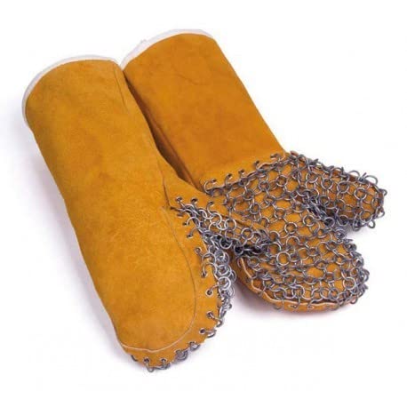Balsat - Guanti in pelle con segatura, per forno da cucina professionale, resistenti al calore a 500 °C, guanti per barbecue, panetteria e cucina industriale, protezione termica e antiscivolo