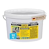 AXOL 1K Flüssigkunststoff Anthrazit Dachsanierung 12 kg Dachfarbe Dachbeschichtung zum Abdichten von Eternit-Platten Faserzement