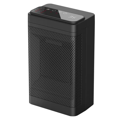 Tragbare elektrische Heizung Warme und Ruhige Raumheizung Überhitzung Tilt Protection 2000W PTC keramische Sofortheizung mit Fernbedienung LCD-Anzeige für Home Büro Cover