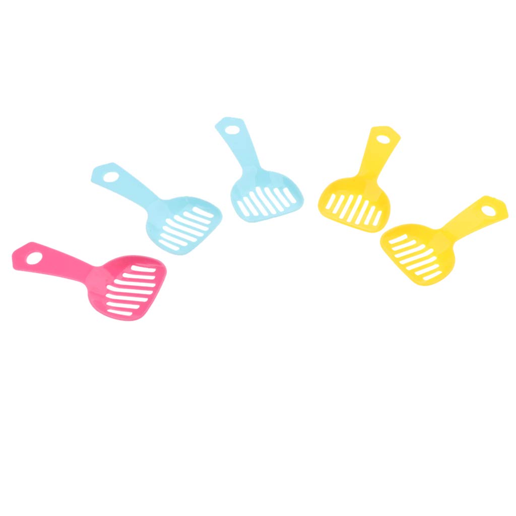 D DOLITY 5x Plastic Litter Scoop Small Pet Hamster Squirrel Sand Waste Scooper Shovel Cleaning Tool (Random Color)