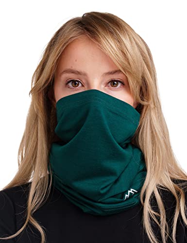 Merino.tech Merino Wool Ski Neck Gaiter - Face Mask Neck Warmer For Men & Women (Forest Green) #TOP26