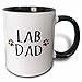 3dRose Lab Dog Dad Mug, Black, 11 oz