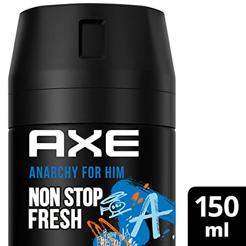 AXE Anarchy for Him Body spray in set da 12 pezzi, deodorante senza alluminio, 12 x 150 ml, deodorante spray per il corpo, per uomini, uomini e uomini (12 prodotti)