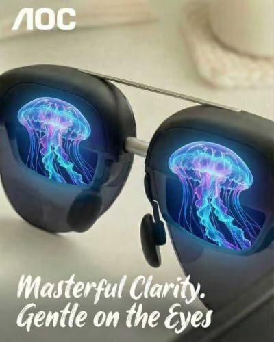 Image of AOC Air Mega AR /XR Glasses - 201'' Micro-OLED Personal Wearable Monitor for Gaming & Movies, FHD 120Hz Plug-and-Play Display Legion Go & USB-C Devices, High-Fidelity Audio & Privacy