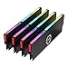 DS Aluminum Alloy RAM Cooling Shell Heat Sink, ARGB Light Effect Memory Cooling Radiator Glow for PC Memory Cooling Vest(4 Pack, 3th GEN, M Series)