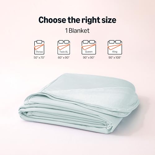 Amazon Basics Cooling Blanket for Hot Sleepers, Reversible Lightweight Thin Throw Blanket for Bed, Couch and Sofa, Twin XL (60" x 90"), Cyan - image 5