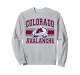 Colorado Avalanche Stripe Heather Gray Officially Licensed Sweatshirt