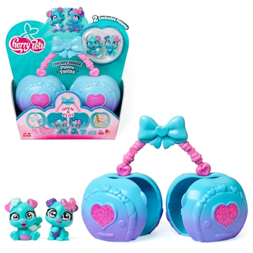 Cherry Pets Cherry House Puppy Twins. Casita En Forma De Cereza: Incluye 1 Cherry House, 2 Gemelos Exclusivos Y 6 Accesorios