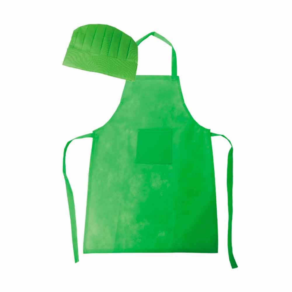 Lot de 25 tabliers avec bonnet pour les petits cuisiniers aux couleurs variées. Cadeau idéal pour les anniversaires, les écoles, les fêtes et les événements avec enfants.