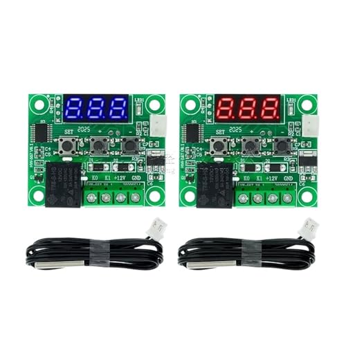 50pcs Digital Display Temperature Controller Temperature Control Switch W1209 Micro Temperature Control Board(12V Blue Light)