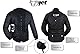 Jet Motorradjacke Herren Mit Protektoren Textil Wasserdicht Winddicht Tourer (Fluro, S)