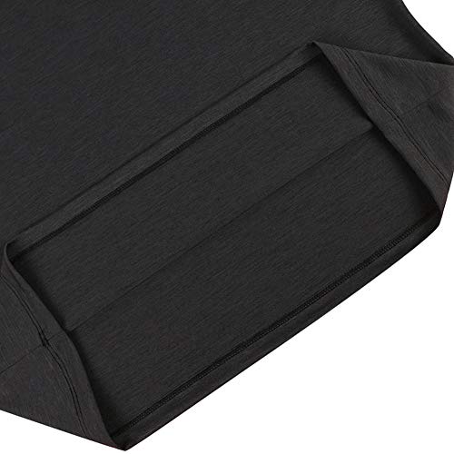 Camiseta masculina de gola redonda, manga longa e confortável de algodão para primavera, outono