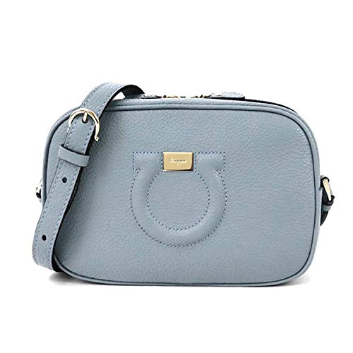 フェラガモ Ferragamo レディース ショルダーバッグ レザー カメラバッグ ライトブルー系 21 H006 0737342 [並行輸入品]