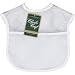 DMC BB4992-6750 Polyester/Cotton 9-Inch Quilted Baby Bib, White