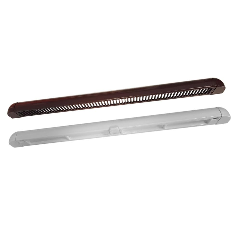 Premium Trickle Vent - Slot Frame Vent for uPVC Window Brown External/White Internal - 400mm Width - 1 Pack