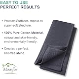 Moosfor 100% Cotton Kitchen Cleaning Cloths, Highly Absorbent Soft Dish Cloths, Quick Drying Kitchen Accessories for Washing Up, Pack of 6, 30 x 30 cm, Dark Grey - Image 5