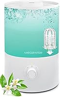 MEGA Wise Cool Mist Humidifiers for Bedroom, 24dB Ultrasonic Air Vaporizer with Water Filter for Baby [PP Material],...