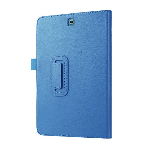 Asng Samsung Galaxy Tab A 9.7 Folio Case - Slim Fit Premium Vegan Leather Cover For Samsung Tab A 9.7-Inch Tablet Sm-T550, Sm-P550 (With Auto Sleep/Wake Feature) (Sky Blue) #TOP3