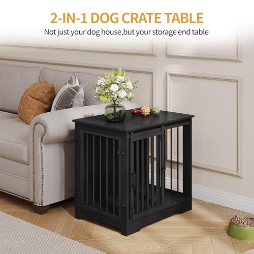 Hzuaneri 27.2" S Dog Crate Furniture Indoor Dog Kennel with Barn Door by Hzuaneri - Used condition - Image 2