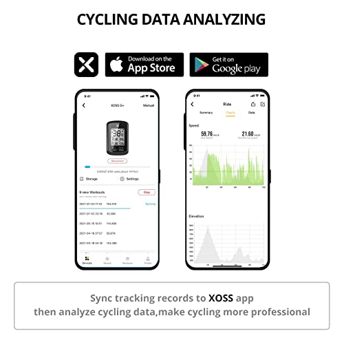 XOSS G+ GPS Bike Computer, Bluetooth ANT+ Cycling Computer, Wireless Bicycle Speedometer Odometer with LCD Display, Waterproof MTB Tracker Fits All Bikes Electric Bike (XOSS APP Support) by XOSS - Image 3
