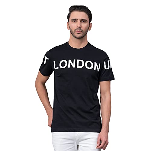 Red Tape Round Neck T-Shirt for Men | Comfortable & Breathable_RHP1171-XL Black