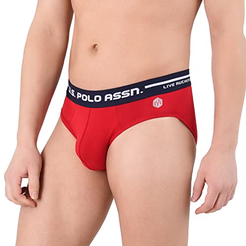 Image of U.S. Polo Assn. Men Logo Waistband Cotton Stretch IYAH Briefs - Pack of 2