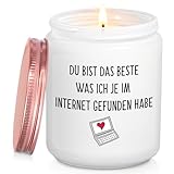 Coldbling Valentinstag Jahrestag Geschenk für Sie - Lavendel Duftkerze Liebes Geschenke für...