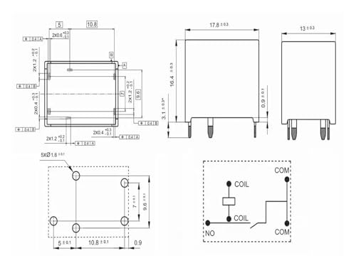 Relais ACTC1R3A12 à 5 broches haute performance pour commutation stable - 2