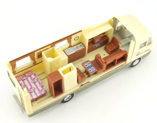Toy Motorhome, Changeable Interior, Motorized Pull Back Action, 7.5-inch, Recreational Vehicle RV - Thumbnail 4