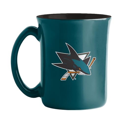 Logo Brands NHL San Jose Sharks 15oz Two-Tone Mug