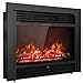 Giantex 28.5" Electric Fireplace Insert Recessed Mounted with Remote Control, 750/1500W Wall Recessed Heater, Adjustable Flame Color Standing Fireplace, Black