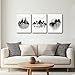 hyidecorart Canvas Wall Art For Living Room Wall Decor For Bedroom Office Decoration Black And White Abstract Wall Painting Geometry Mountain Prints Wall Pictures Artworks Room Home Decor 3 Piece