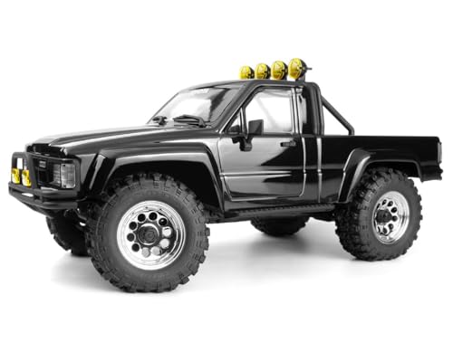 Helidirect HPI Venture18 Flux Brushless 1985 TYT Hilux SR5 1/18 RTR 4WD with 2.4GHz Radio, Battery & Charger - Remote Control Crawler, RC Rock Crawler 1/18 4WD Off-Road for Adults (Black (HPI160802))