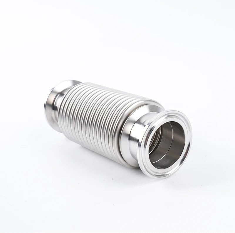 Miniatura 3 de 51mm Pipe OD x 2" Tri Clamp Soft Tube 304 Stainless Steel Flexible Bellows Length 200mm