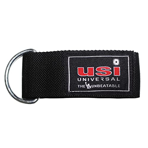USI UNIVERSAL The Unbeatable 7006 Nylon Ankle Cuff, Nylon Webbing, Soft Neoprene Lining, Hook & Loop Closure, Ankle Cuff to Enhance Legs, Abs & Glutes for Men & Women (Black, Pack of 1 Pc)