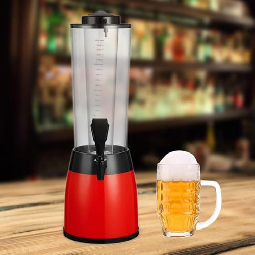 Distributeur de bière design rouge style taverne pour réception
