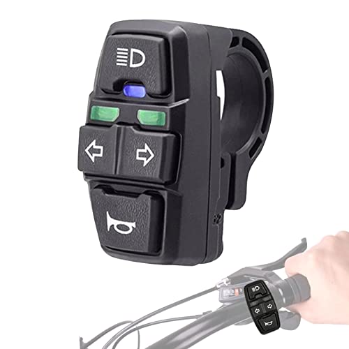 GIMOCOOL Interrupteur de Phare de Moto | Boutons de Commande de klaxon de Clignotant de Phare 3 en 1 - Commutateur de Guidon de Moto pour vélo électrique de...