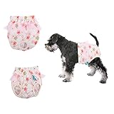 Washable Female Dog Diaper, Reusable Puppy Sanitary Pantie for Girl Doggie in Period/Prevent...