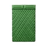XGJJ·pro 7 cm Aufblasbare Matratze Doppel TPU Prismatische Trachea Camping Zelt Reise Tourismus Wanderung Tragbares Klappbett,Green