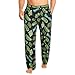 Produktbild RICK AND MORTY Herren-Schlafanzughosen - Weihnachts Pyjamahosen für Herren - Schlafhose Herren Lang (Schwarz/Grün, L)