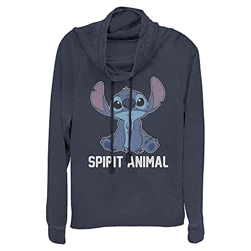 Disney Lilo Stitch Spirit Animal V2 Women's Long Sleeve Cowl Neck Pullover