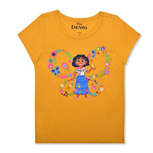 T-shirt Disney Encanto fille rose vêtement enfant or pailleté